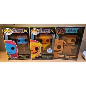 Funko POP! #16 & #72 Jack Skellington & Sally & #16 Oogie Boogie Pin
